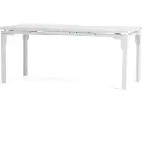 Idea New Garden Srl Ausziehbarer Außentisch 180/240x90cm, Stahlstruktur, Holzeffekt-Tischplatte, 10 Personen, für Garten oder Terrasse - THOMAS XL - Weiß
