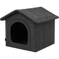 Sellbee Hundehütte Hundeecke Ruhebereich Zwinger Tierheim Hundezwinger Haustierhütte Haustierzwinger - 60 x 55 x 60 cm [Größe: R4] - Schwarz Ökoleinen