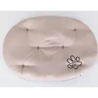 TexCorp Ovale Hundekissen R3 – 58×43 cm, wasserabweisend, , weich & robust, für kleine Hunde & Katzen | Beige