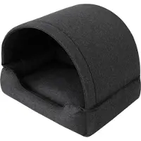 Stanis³aw Jurga Hundebett, Stoffhundehaus, Katzenhöhle, Hundehütte, Hundekorb, Hundeliege, Schlafplätze, Möbel für Tiere, Hundesofa, Schwarz, L: 60x47 cm