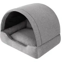 Stanis³aw Jurga Hundebett, Stoffhundehaus, Katzenhöhle, Hundehütte, Hundekorb, Hundeliege, Schlafplätze, Möbel für Tiere, Hundesofa, Grau, L: 60x47 cm
