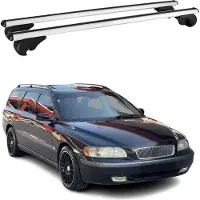 Omtec Dachträger Grundtäger für Volvo V70 Kombi 2000-2007 75kg Aluminium Silber 2 tlg