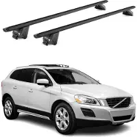 Aurilis Dachträger Gepäckträger für Volvo XC60 2008-2025 Aluminium Schwarz 2 tlg ABE