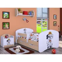 BDW Kinderbett Super Hunde, Babybett Kinderzimmer, Leichte Birne (Motiv 2), 180 x 90 cm