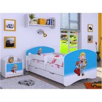 BDW , Kinderbett mit Matratze & Bettkasten, 140x70