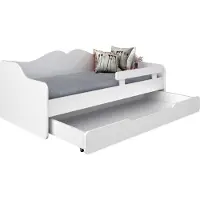 BDW Kinderbett, Einzelbett, Doppelbett mit Lattenrost, Weiss, 160 x 80 cm