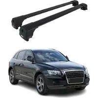 Omac Dachträger Grundtäger für Audi Q5 mk1 2008-2017 75kg Aluminium Schwarz 2 tlg