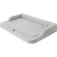 TexCorp Hundebett, Katzenbett, Hundesofa, Abnehmbar Bezug, mittelgroße Hunde, Möbel für Tiere, Hundeliege, Schlafplätze, Waschbar, XXL: 120x80 cm, Asche