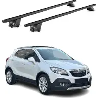 Aurilis Dachträger Gepäckträger für Opel Mokka \ Mokka X 2013-2021 Alu Schwarz 2x ABE