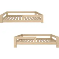 Need Sleep Bodenbett umbaubar zum Kinderbett Montessori, 90x200 cm Bettbeine 11 cm