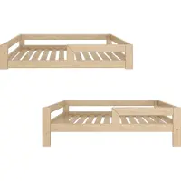 Need Sleep Bodenbett umbaubar zum Kleinkindbett, 90x200 cm Bettbeine 22 cm