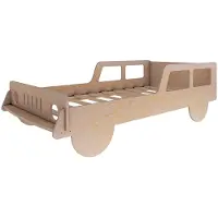 Need Sleep Kinderbett Auto Jeep 70x140 cm – Autobett mit Rausfallschutz Lattenrost – für Jungen & Mädchen – stabil & sicher
