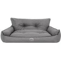 Sellbee Hundebett Haustierbett Hundeliege Gesteppt Hundekissen Bett Sofa Hundematratze Tierbett Hundesofa Matratze - Joker Gesteppt - 106 x 80 cm [Größe: XXL] - Graphit Ökoleinen