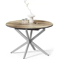 Livinity Esstisch Firenze, 120 x 120 cm ausziehbar, Eiche rustikal/Grau/Grau
