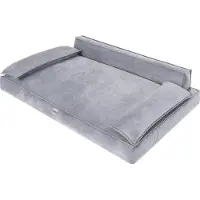 TexCorp Hundebett "CHAMPION" ( 120 x 77 cm ) robustes Samt Haustierbett mit abnehmbarem Bezug, waschbar & komfortabel | Doggy