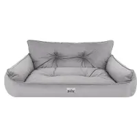 Sellbee Hundebett Haustierbett Hundeliege Gesteppt Hundekissen Bett Sofa Hundematratze Tierbett Hundesofa Matratze - Joker Gesteppt - 64 x 49 cm [Größe: L] - Asche Fancy