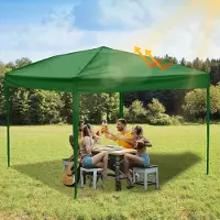 Aopunly Faltpavillon Pavillon, Wasserdich Festzelt, Partyzelte mit UV-Schutz, Gartenzelt für Garten Terrasse Feier Party, Faltpavillon 3x3m ohn Seiten Grün