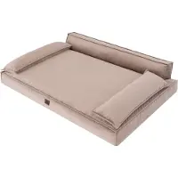 TexCorp Hundebett "CHAMPION" ( 120 x 77 cm ) robustes Samt Haustierbett mit abnehmbarem Bezug, waschbar & komfortabel | Doggy