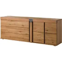 MASSIVMOEBEL24.DE MASSIVMOEBEL24 Sideboard Wild-/Zerreiche 200x45x75 natur geölt NEW AMSTERDAM #16