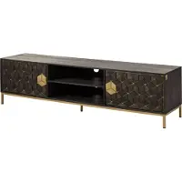 MASSIVMOEBEL24.DE MASSIVMOEBEL24 TV-Board Mango 190x45x50 grau geölt DIAMOND #105