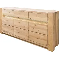 MASSIVMOEBEL24.DE MASSIVMOEBEL24 Sideboard Wildeiche 173x40x85 beige geölt KENT #208