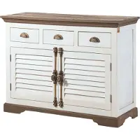 MASSIVMOEBEL24.DE MASSIVMOEBEL24 Sideboard Mango 120x45x90 weiß lackiert TOULOUSE #106