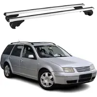 Omac Dachträger Grundtäger für VW Bora Variant 1999-2005 75kg Aluminium Silber 2 tlg