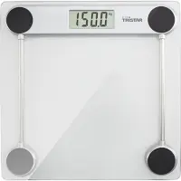 Tristar Haushaltsgeräte Tristar WG-2421 Personenwaage, Elektronische Personenwaage, 150 kg, 100 g, Silber, Transparent, kg, lb, ST, Quadratisch