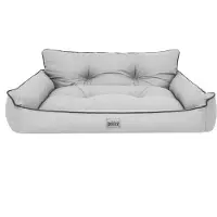 Sellbee Hundebett Haustierbett Hundeliege Gesteppt Hundekissen Bett Sofa Hundematratze Tierbett Hundesofa Matratze - Joker Gesteppt - 82 x 63 cm [Größe: XL] - Asche Ökoleinen