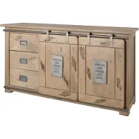 MASSIVMOEBEL24.DE MASSIVMOEBEL24 Sideboard Mango 150x45x80 whitewash lackiert RAILWAY #300