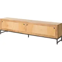MASSIVMOEBEL24.DE MASSIVMOEBEL24 TV-Board Akazie 220x40x55 natur lackiert MARRAKESCH #106