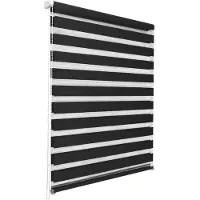 Sol Royal Doppelrollo SolDecor DL2, 80x220cm, Schwarz – Klemmfix ohne Bohren