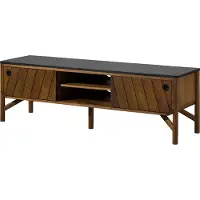 MASSIVMOEBEL24.DE MASSIVMOEBEL24 TV-Board Mango 160x45x50 braun geölt / dunkler Granit LOS ANGELES #101