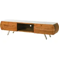 MASSIVMOEBEL24.DE MASSIVMOEBEL24 TV-Board Akazie 184x40x45 natur lackiert / Marmor weiß MONTREAL #122