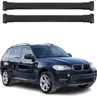Omtec Dachträger Grundtäger für BMW X5 E70 2006-2013 75kg Aluminium Schwarz 2tlg