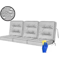 Sellbee Bjird Schaukelkissen Venus Bankkissen Gardenkissen Schaukelauflagen Bankauflagen Auflagen Kissen Hollywoodschaukel Schaukel Bank - Venus - 150 cm - Aschgrau