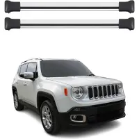 Omtec Dachträger Grundtäger für Jeep Renegade 2014-2025 75kg Aluminium Silber 2tlg