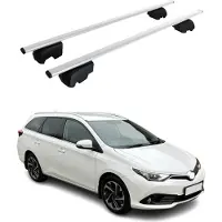 Omtec Dachträger Gepäckträger für Toyota Auris Touring Sports 2012-2018 ABE Silber