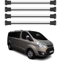 Omtec Dachträger für Ford Transit Custom / Tourneo Custom 2012-2023 75kg Alu Silber 4x