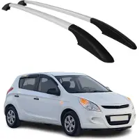 Omtec Aluminium Dachreling Relingträger für Hyundai i20 2008-2014 Silber 2x