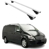 Omtec Dachträger Grundtäger für Mercedes Vito W639 2003-2014 75kg Metall Silber 2 tlg