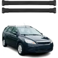 Omtec Dachträger Grundtäger für Ford Focus Turnier 2004-2011 75kg Alu Schwarz 2 tlg