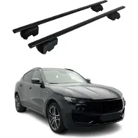Omtec Dachträger Gepäckträger für Maserati Levante 2017-2025 ABE Metall Schwarz 2x