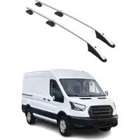 Omtec Alu Dachreling Querträger für Ford Transit 2014-2025 Kurzer Radstand Grau