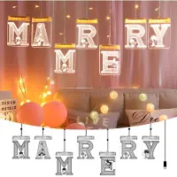 Rosikey LED Lichterkette Marry ME Schild, Romantische Warmweiß LED Lichterketten für Party Vorschlag Hochzeit Verlobung Vorschlag Deko Hochzeitsantrag Dekoration