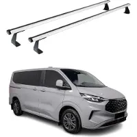 Omtec Dachträger für Ford Transit Custom / Tourneo Custom 2023-2025 75kg Alu Grau 2tlg