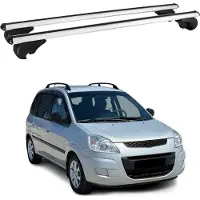 Omtec Dachträger Grundtäger für Hyundai Matrix 2001-2010 75kg Aluminium Silber 2 tlg