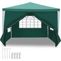 TolleTour Pavillon Verbolzung Festzelt Partyzelt Außenveranstaltungen Stahlrohre 3x3m Grün