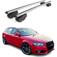 Omac Dachträger Grundtäger für Audi A3 8PA Sportback 2005-2013 75kg Alu Silber 2 tlg