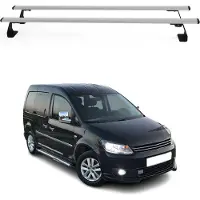 Omtec Dachträger Grundtäger für VW Caddy 2004-2015 75kg Stahl Silber 2 tlg
